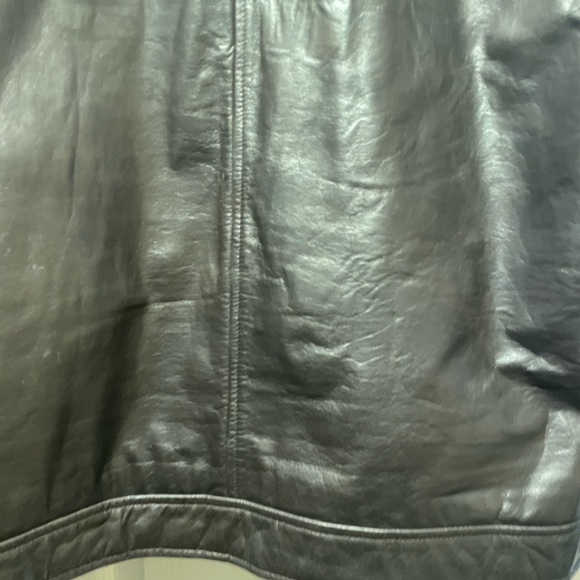 Dark brown leather jacket X-LARGE - Picture 4 of 5